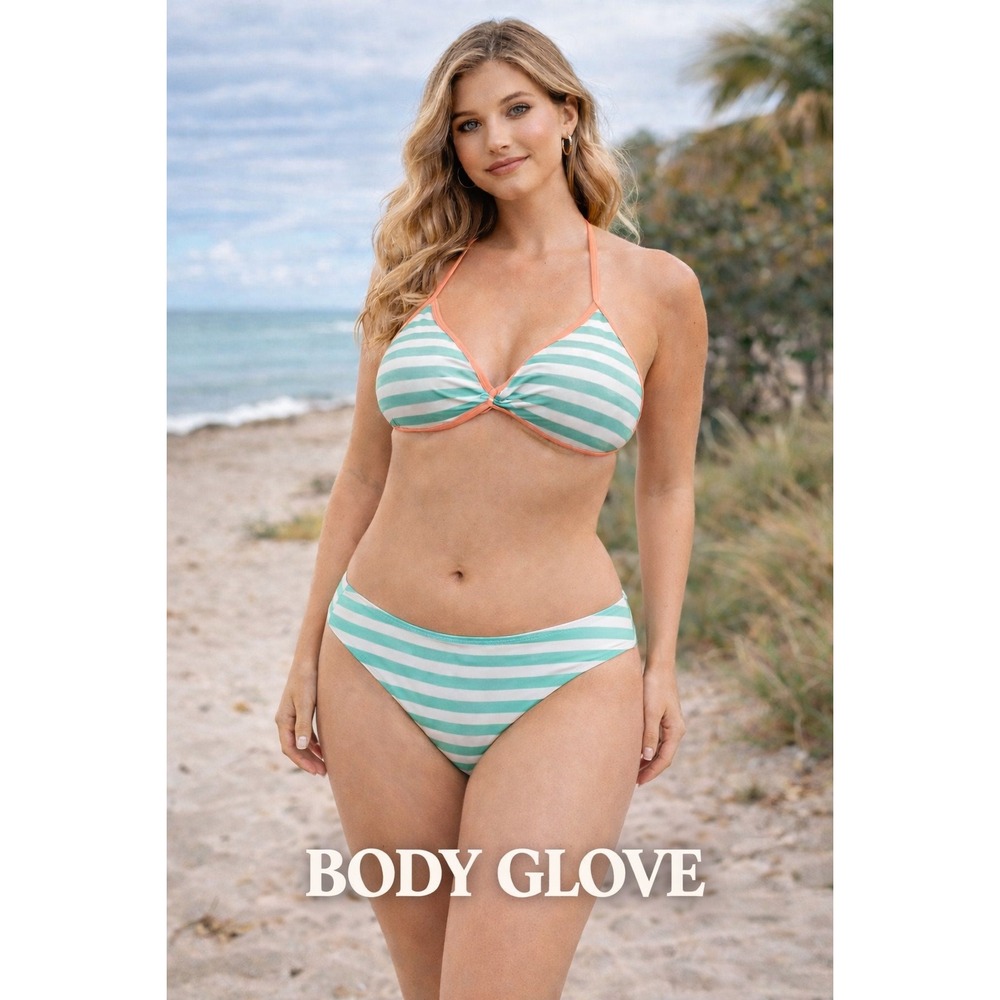 Body Glove bikini mint/white/corral 2-piece size XL‎